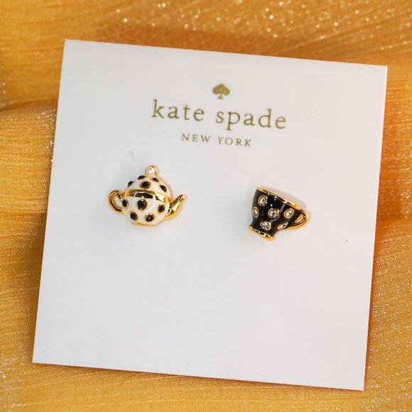 Kate Spade Alice In Wonderland Teacup Stud Earrings (with GIFT BAG)